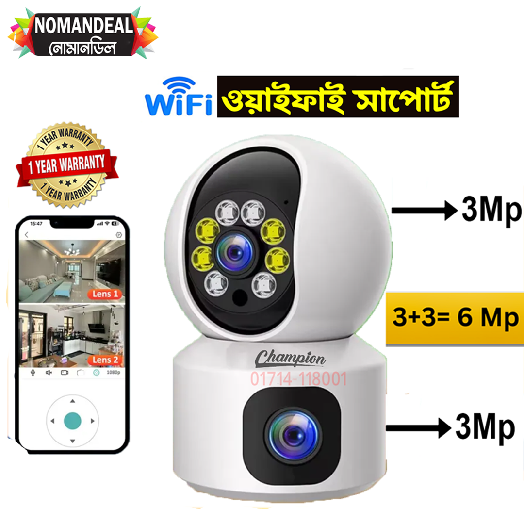 3+3=6mp Champion C10 Wifi Double lens Camera